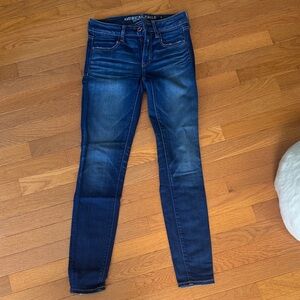 American Eagle Outfitters Women's Dark Blue jegging jeans